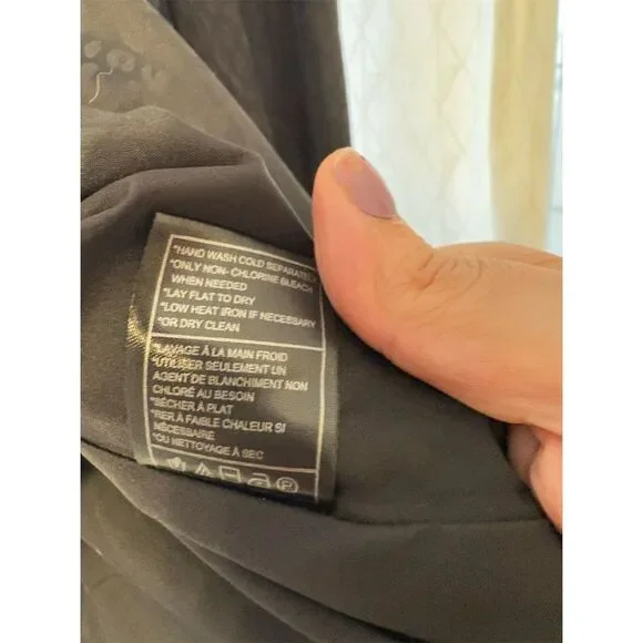 Steve Madden Women's L Black Shiny Leopard Faux Wrap Dress Knee Length - Picture 9 of 13